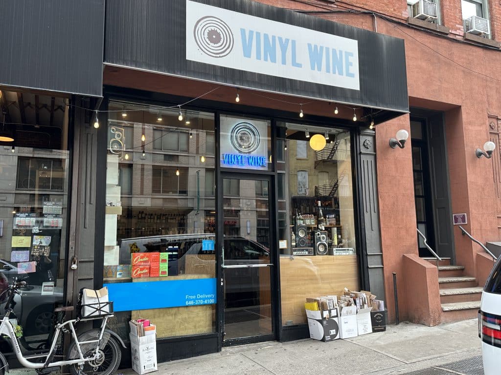 Vinyl Wine's shattered glass front door was replaced by mid-afternoon | Upper East Site