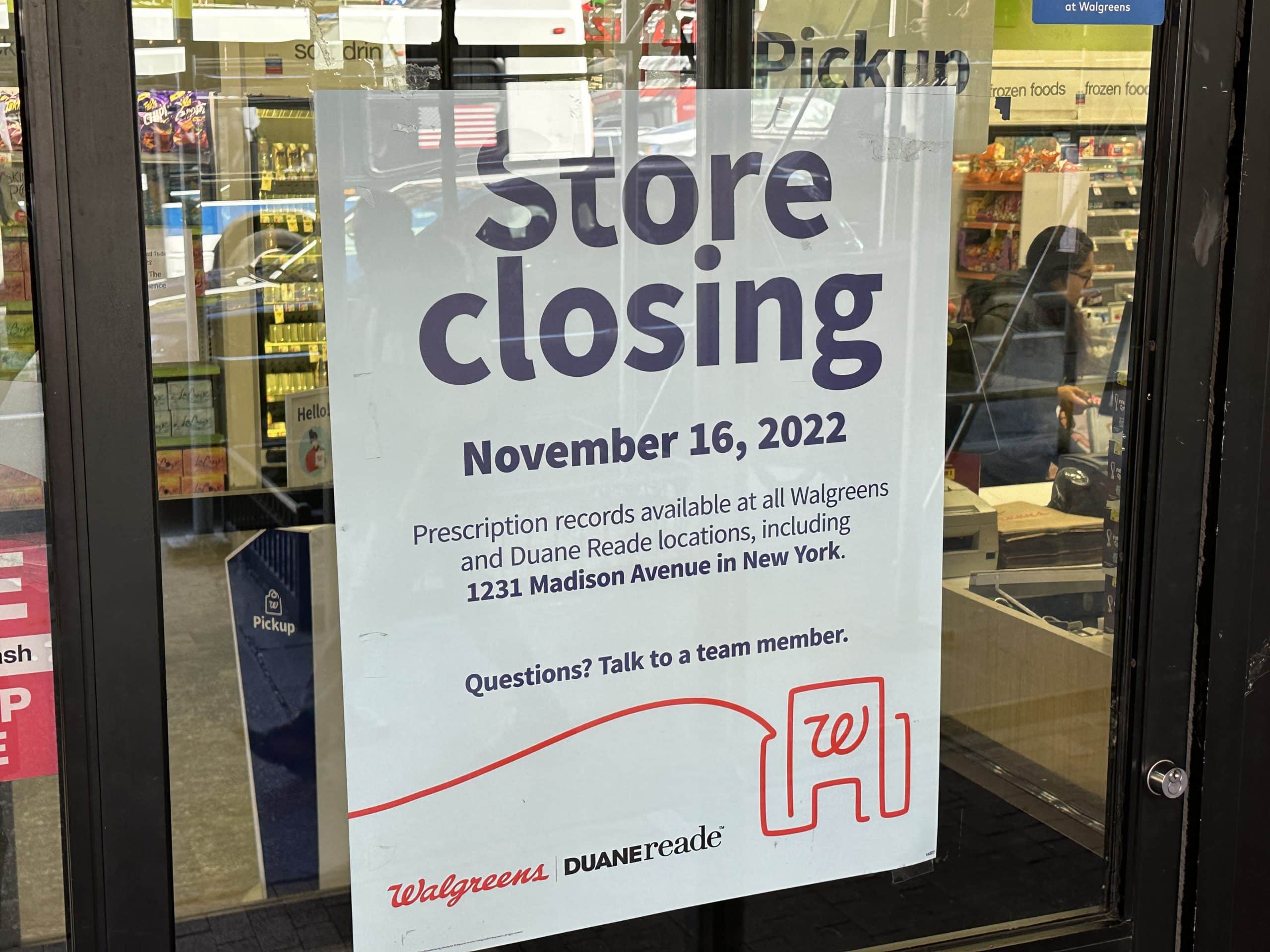 Another Upper East Side Duane Read store is closing permanently | Upper East Site
