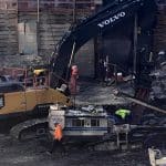 Excavators equipped with giant jackhammers are chiseling through 40 feet of bedrock | Upper East Site