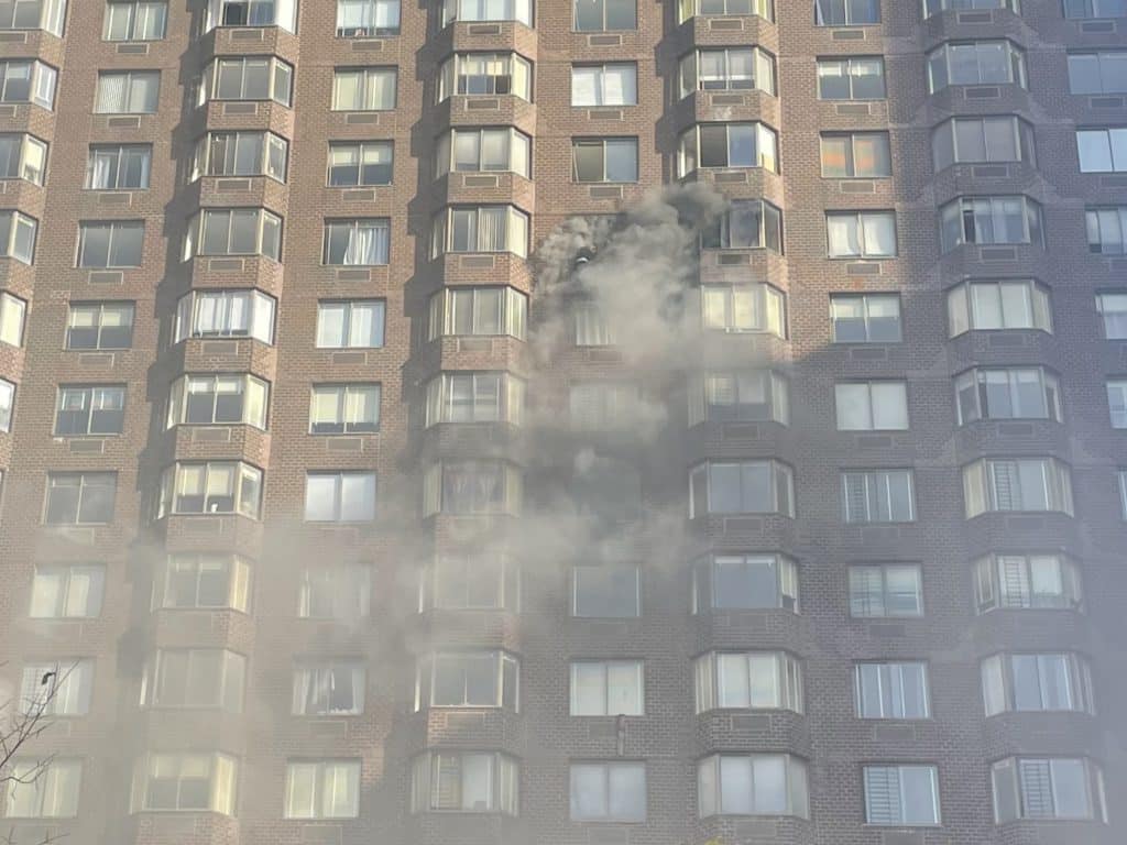 Flames erupted in a 20th foot apartment at 429 East 52nd Street 