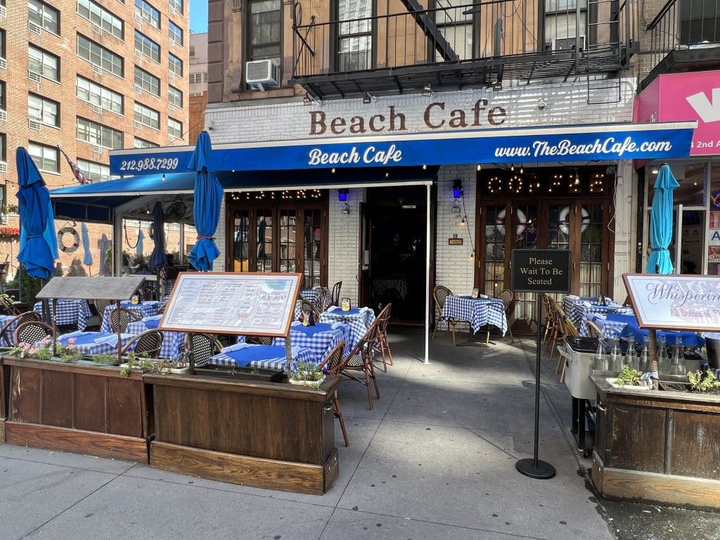 Beach Cafe is located at 1326 Second Avenue, at the corner of East 70th Street | Upper East Site