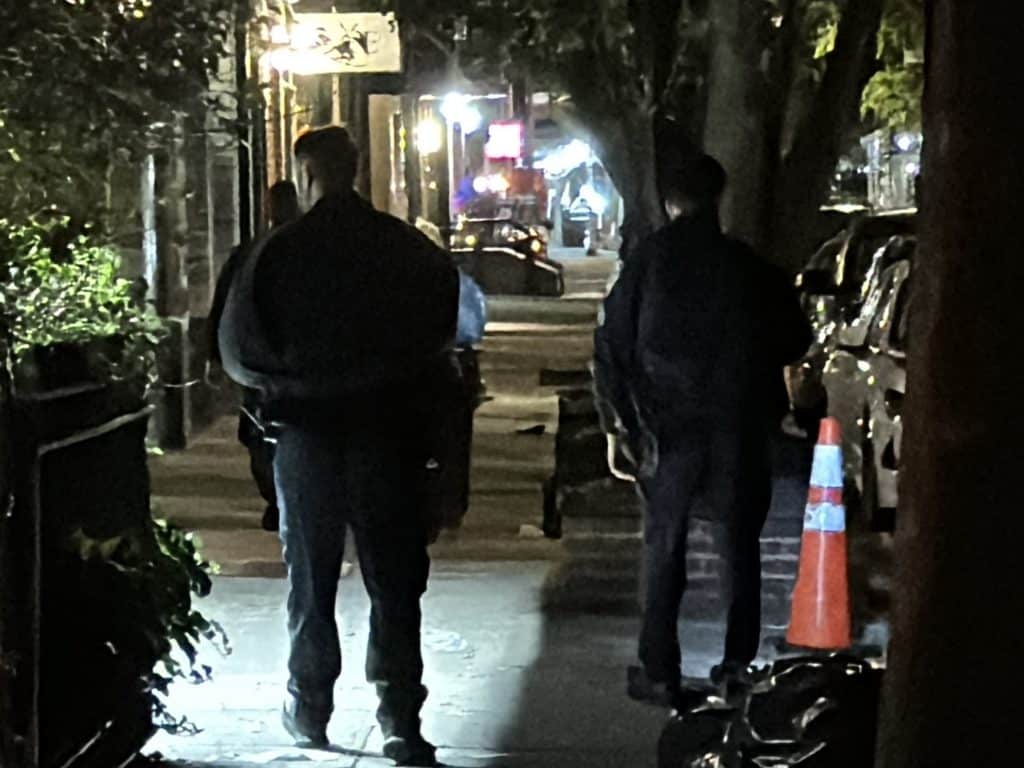 Police officers searched East 75th Street for the weapon sued in the attacks | Upper East Site