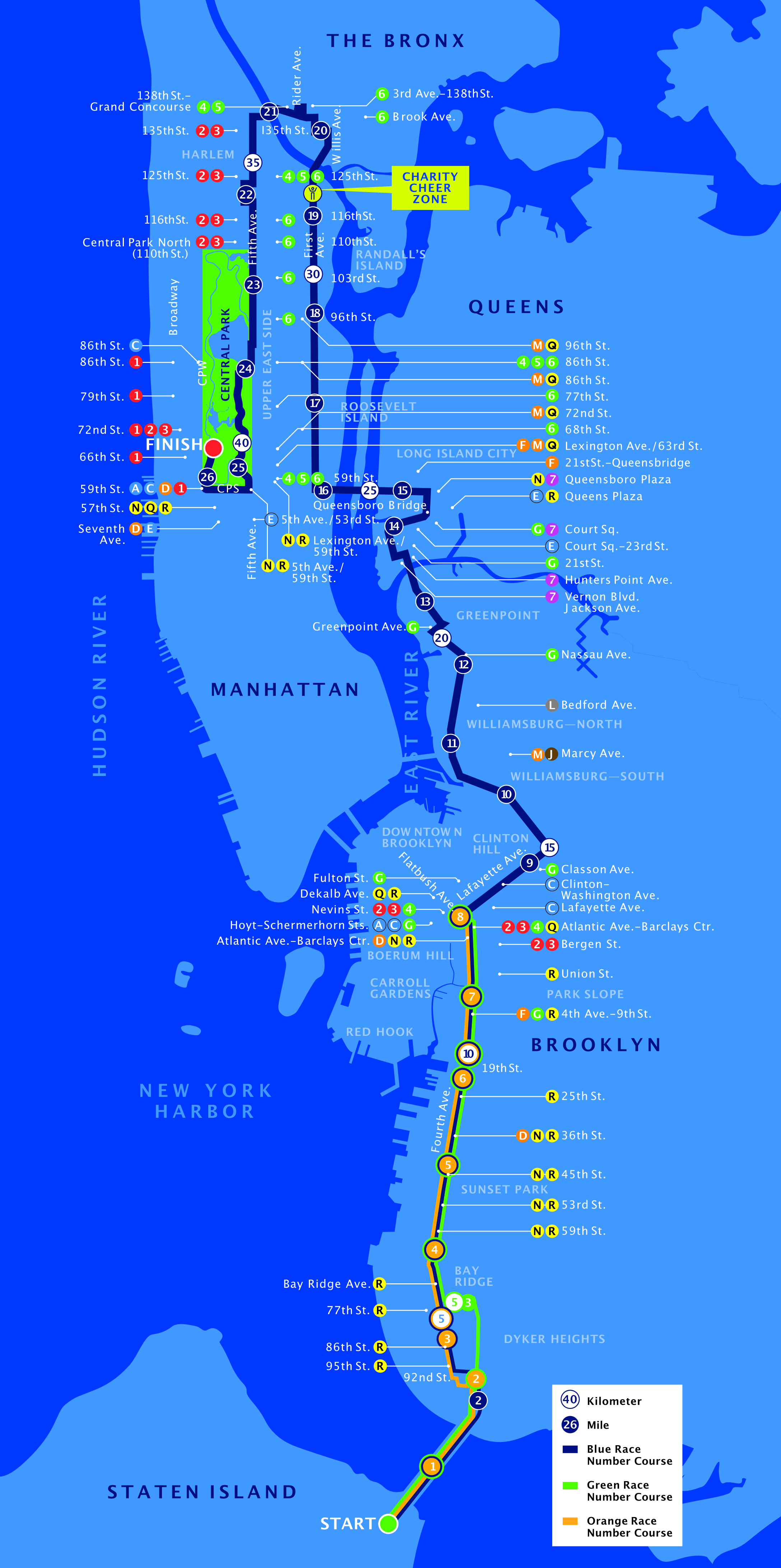 TCS New York City Marathon 2022 Course Map 