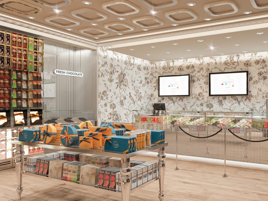 Rendering of the inside of Venchi's new UES store | Venchi US