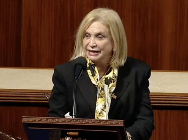Congresswoman Carolyn Maloney delivered her final remarks on the House floor on Thursday | CSPAN
