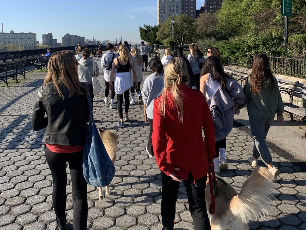 The UES Girls Walk is held every Saturday morning on the East River Esplanade | @UESGirls