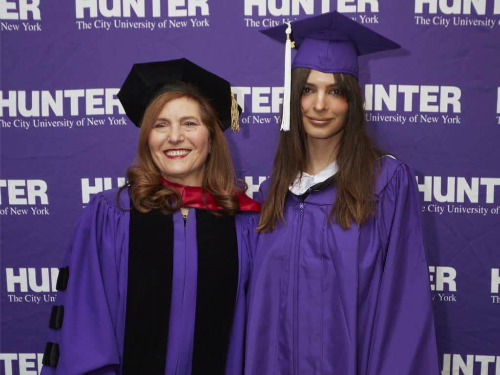 Hunter College Presidnet Jennifer Raab and super model Emily Ratajkowski | Hunter College