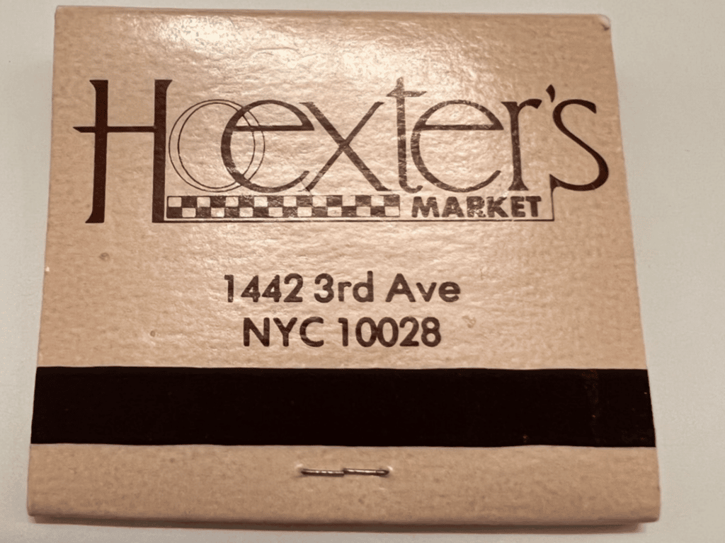 The original Hoexter's matchbook found on Etsy