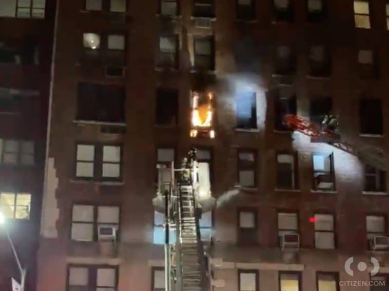Flames shoot from window during Upper East Side apartment fire