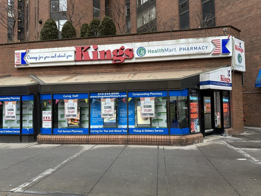 Kings Pharmacy permanently closed on February 22nd, nearly a week earlier than planned | Upper East Site
