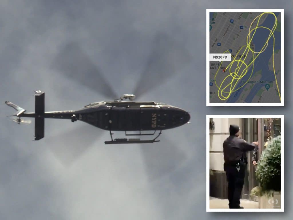 NYPD helicopter circled the UES after domestic dispute turned into gunpoint robbery | Upper East Site, Flight Radar 24, Citizen App