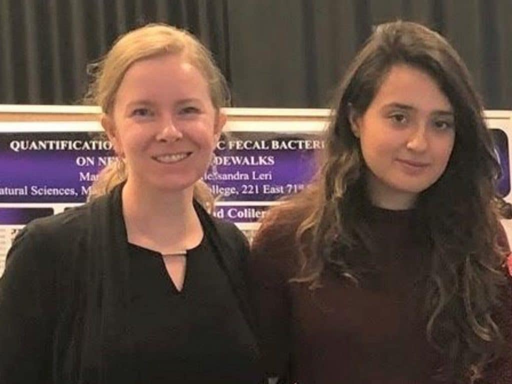 Dr. Alessandra Leri (left) and Marjan Khan (right) conducted the research at Marymount Manhattan College on the Upper East Side