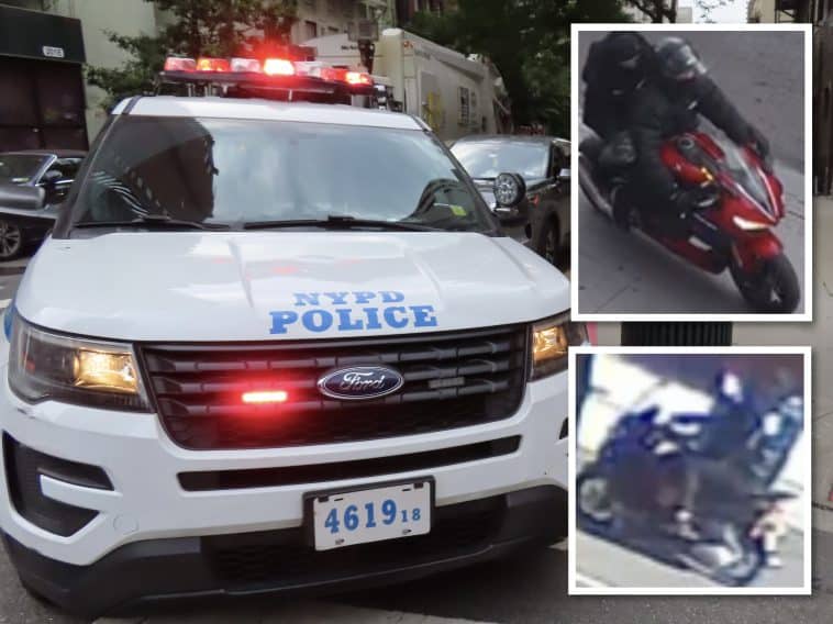 Four suspects riding a motorcycle and moped are wanted in 21 robberies, including two on the UES, police say | Upper East Site, NYPD