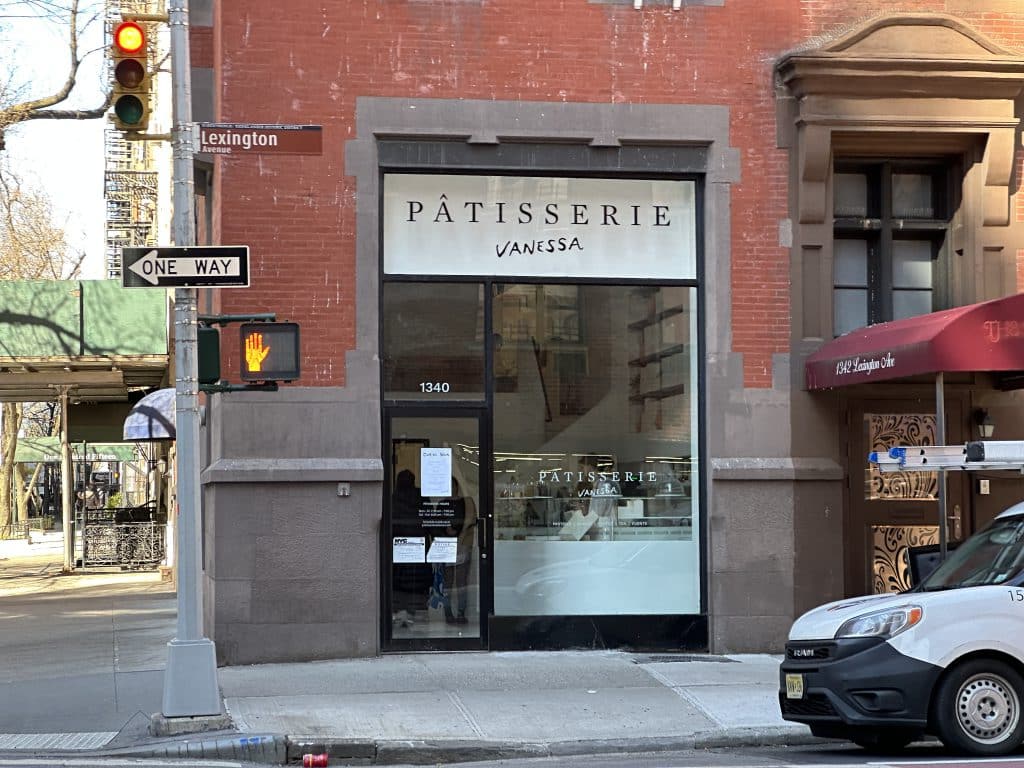 Patisserie Vanessa is located at 1340 Lexington Avenue, at the corner of East 89th Street | Upper East Site