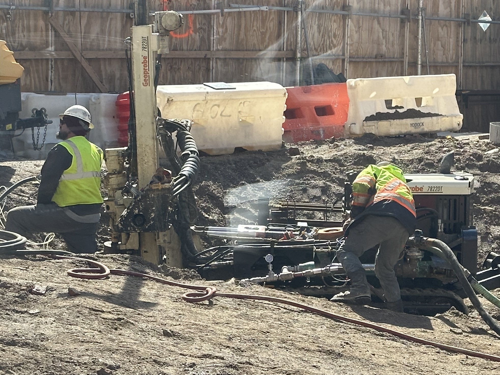 Crews were seen performing remediation work on the toxic UES lot on Wednesday | Upper East Site