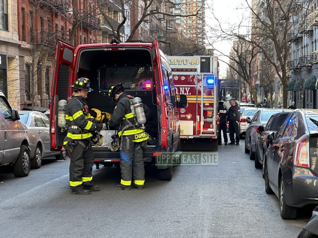 FDNY HazMat crews were called in for a joint operation with the NYPD due to chemicals were found inside the apartment | Upper East Site