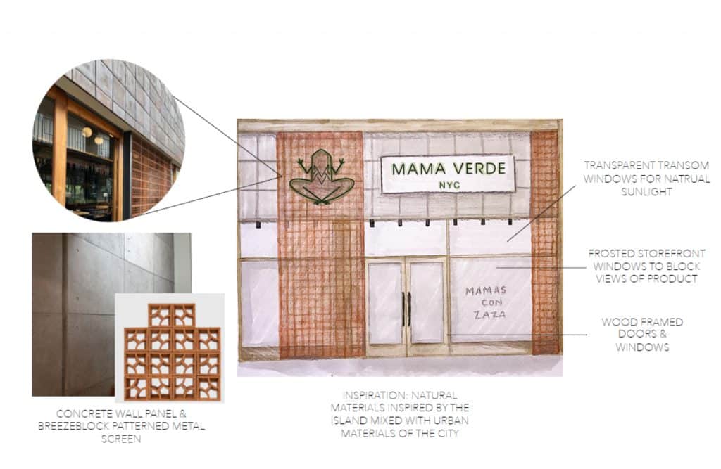 The UES dispensary's  storefront will be low key, keeping products out of view from children | Mama Verde 