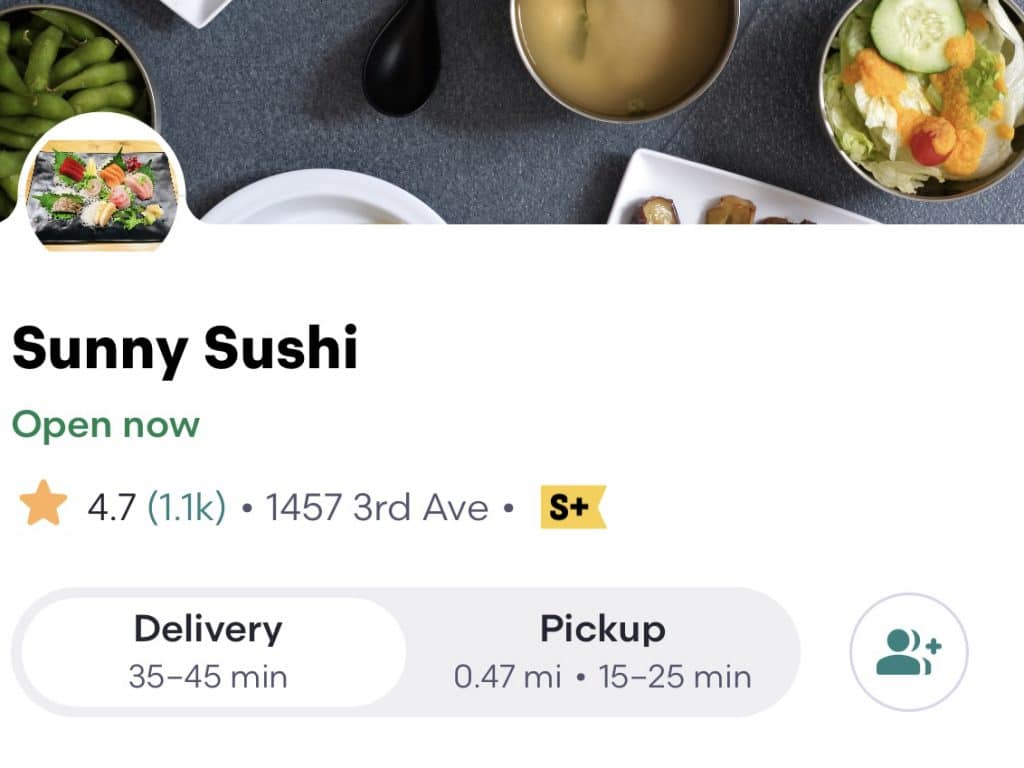 Sushi Para has rebranded itself Sunny Sushi on third-party delivery apps as well