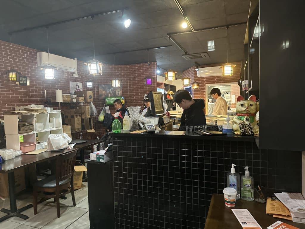 Sushi Para employees were seen expediting orders Monday night despite the closure orders | Upper East Site