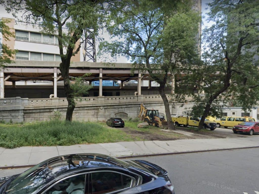 The park was previously primarily used by DOT to store equipment and vehicles | Google Street View