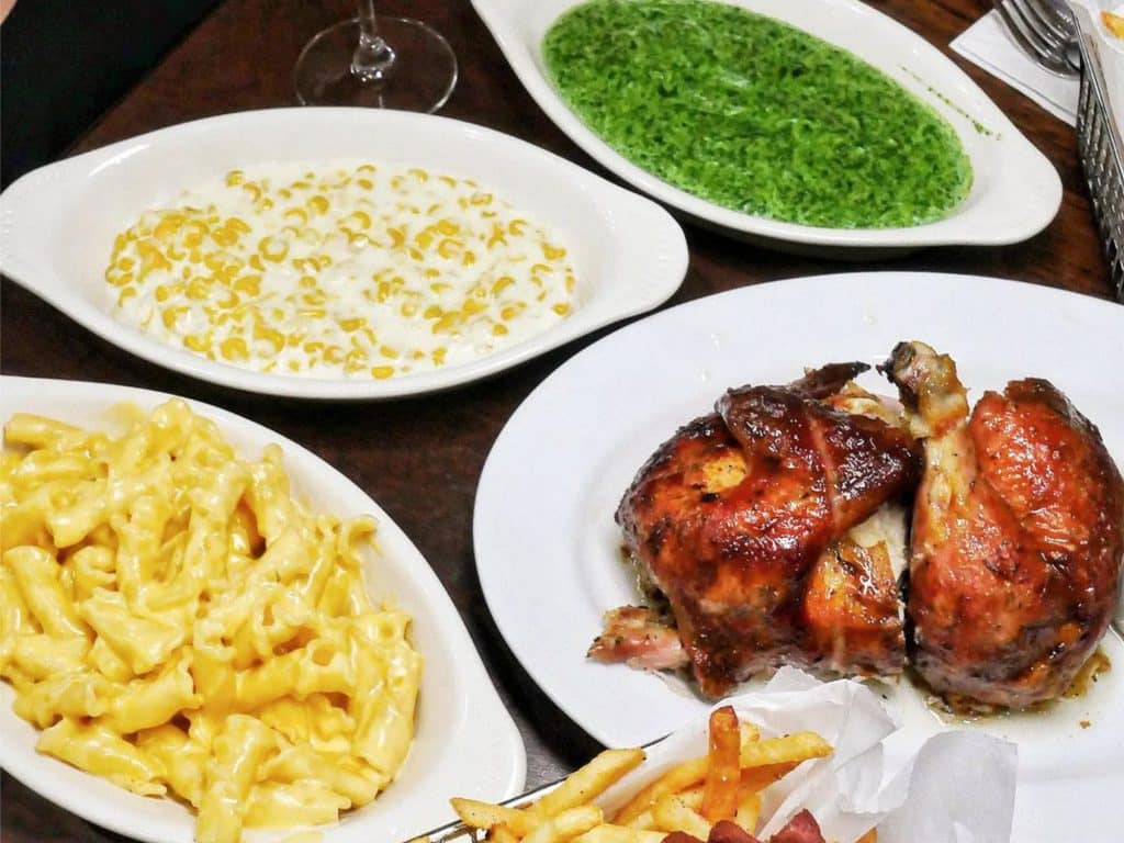 Polletto's hearty side dishes include mac n' cheese, cream corn  and creamed spinach | Polletto Chicken & Sangria