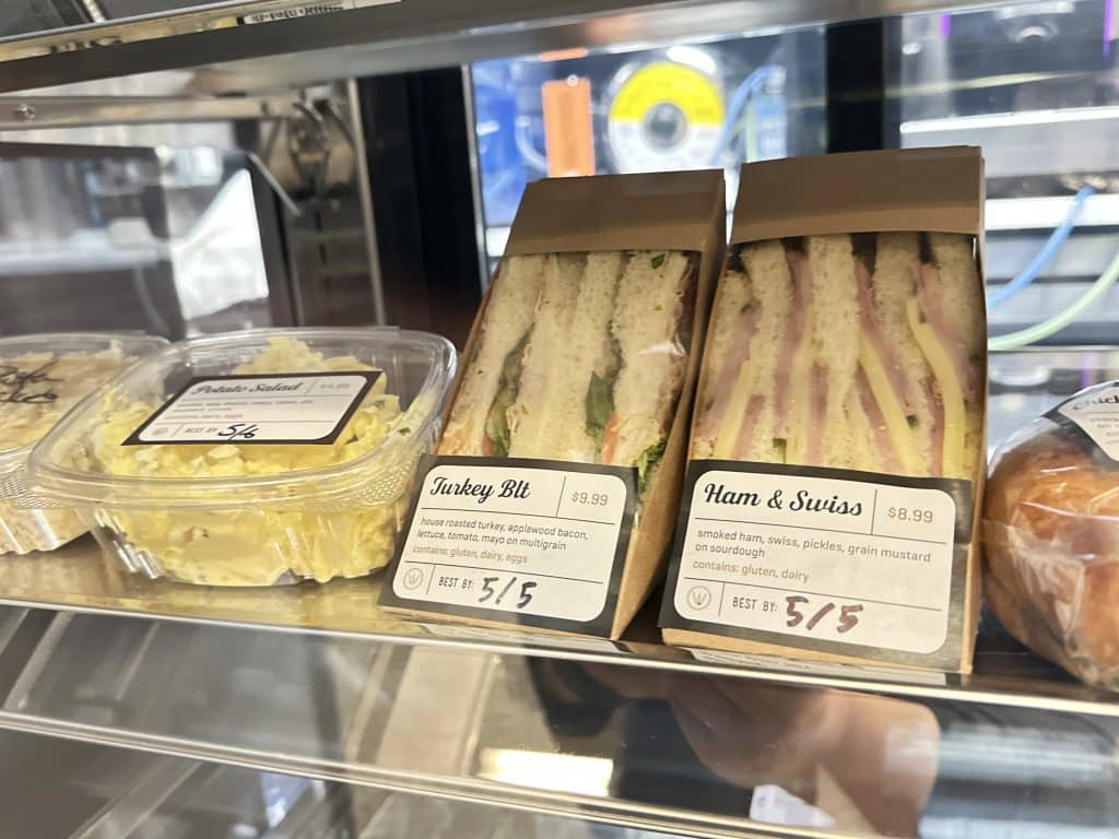 Winfield Street Coffee offers salads and sandwiches made at their Connecticut locations | Upper East Site