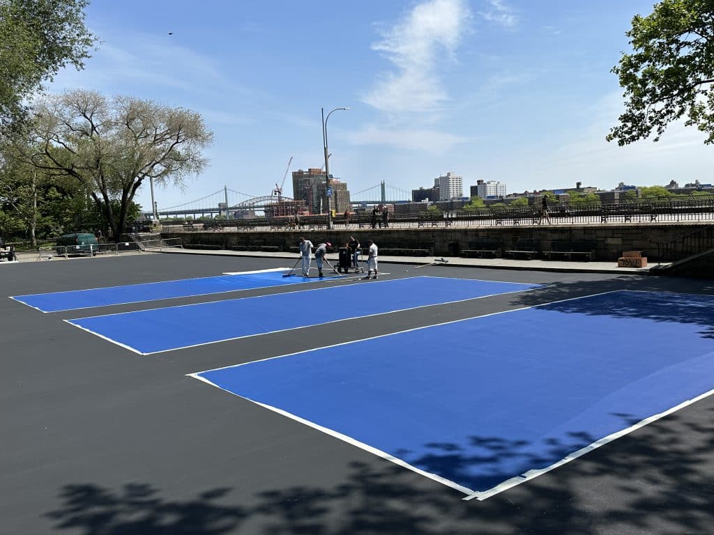 The new UES pickleball courts are located within the multipurpose play area | Upper East Site