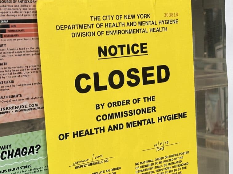 A cafe located inside a popular Upper East Side bookstore has been shut down by the Health Department over sanitary critical violations | Upper East Site