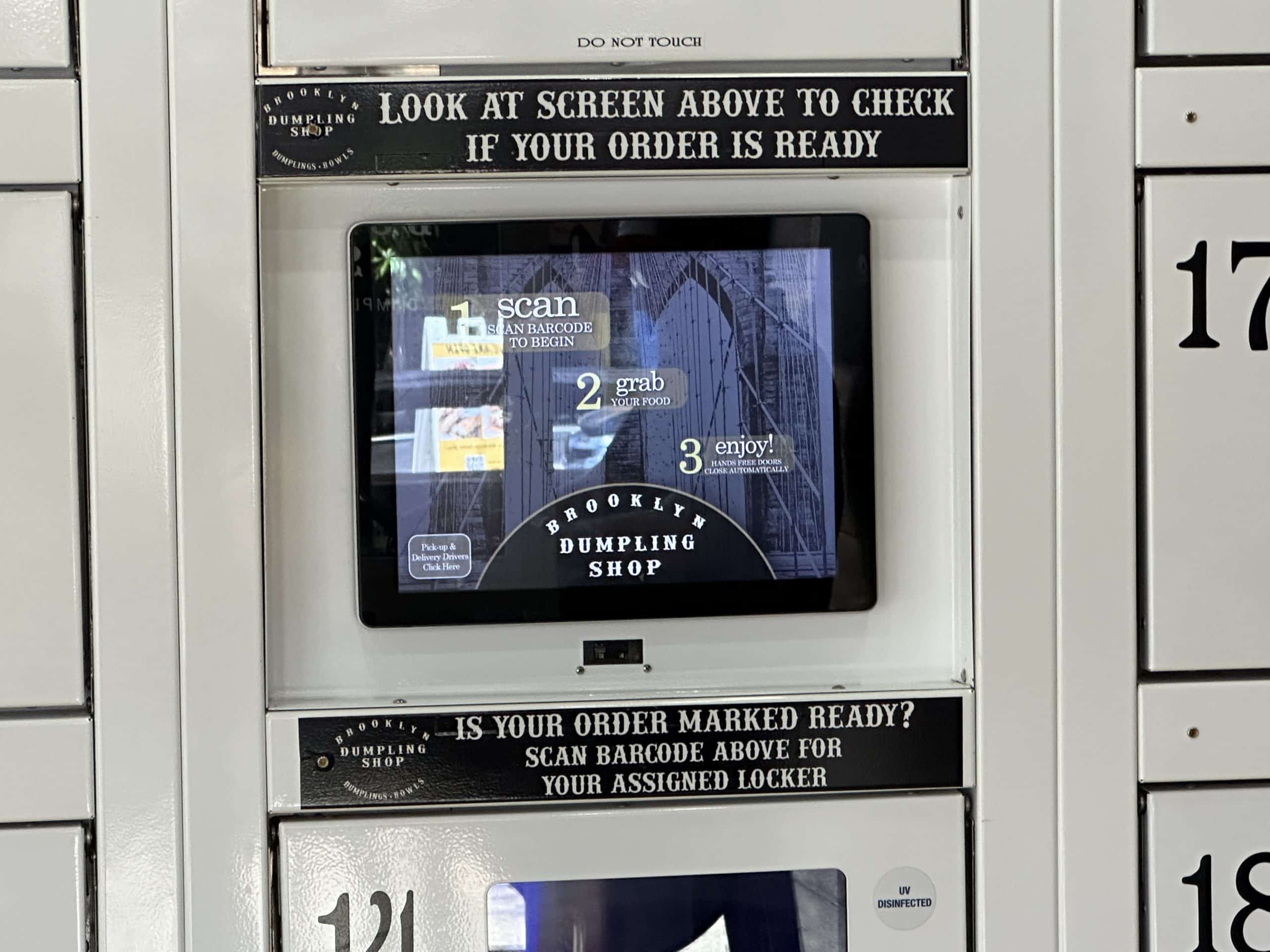 When your food is ready, scan your bar code and the automat door will open | Upper East Site