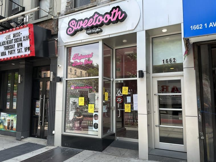 Five closure notices and a cease and desist order are stuck to Sweetooth's storefront | Upper East Site