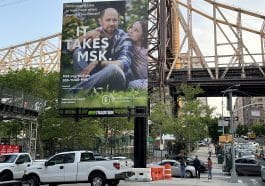 Neighbors say the four-story billboard outside an UES hotel doesn't belong in a residential neighborhood | Upper East Site