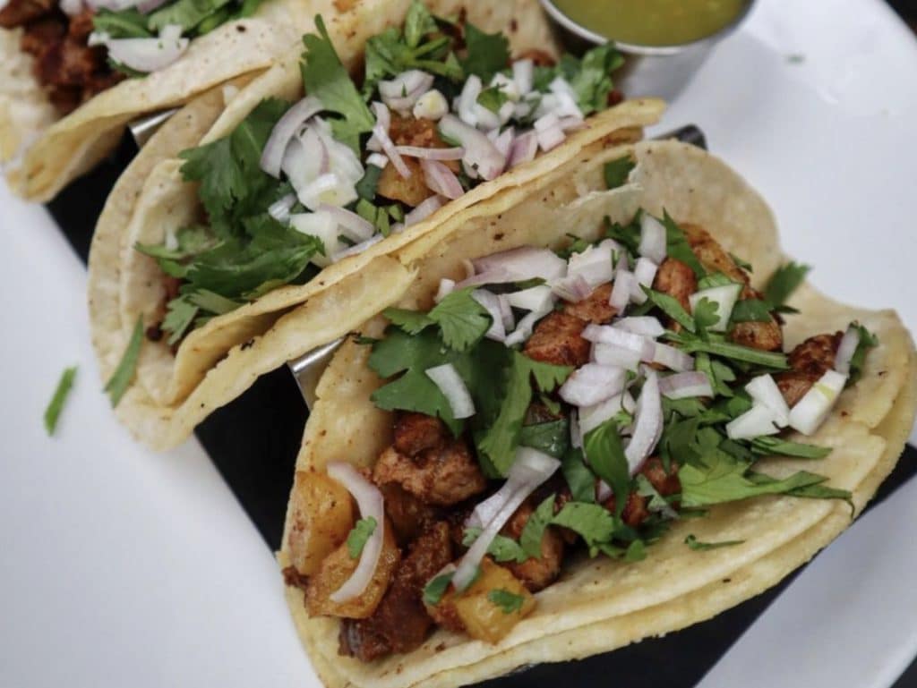 Al Pastor Tacos are available on the Dinner Specials menu | Green Kitchen 