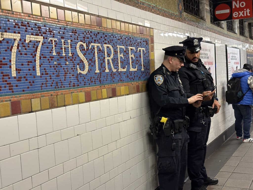 NYPD officers were stationed on the downtown platform following the assault | Upper East Site