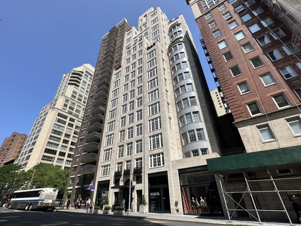 The bus stop is located in front of The Benson at 1045 Madison Avenue | Upper East Site