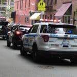 An NYPD cruiser makes a traffic stop on the Upper East Side | Upper East Site