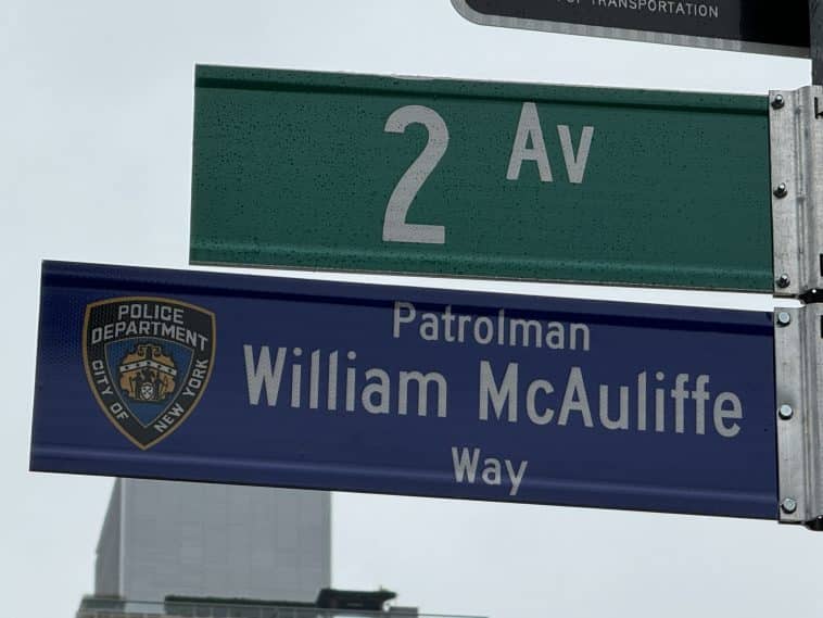 Upper East Side NYPD Patrolman William McAuliffe was ambushed and murdered while on patrol | Upper East Site