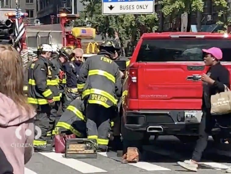 Firefighters freed a young woman from under a pickup truck following an Upper East Side crash | Citizen App