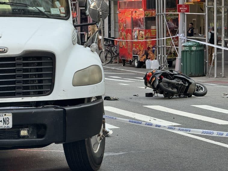 A wrong-way moped rider was killed, his passenger injured, after crashing into a box truck Wednesday morning, police say | Upper East Site