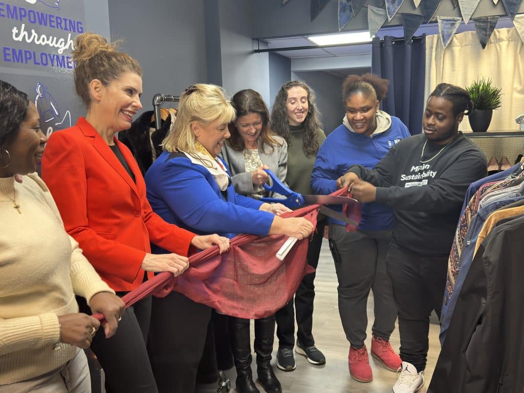 Council Member Julie Menin and Assembly Member Rebecca Seawright helped Goodwill NYNJ's CEO Katy Gaul-Stigge cut the ribbon for Thursday's grand opening | Upper East Site